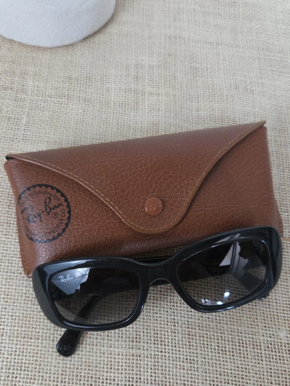 Ray-Ban 4122 Retro Black Polarized Small Rectangle Sunglasses